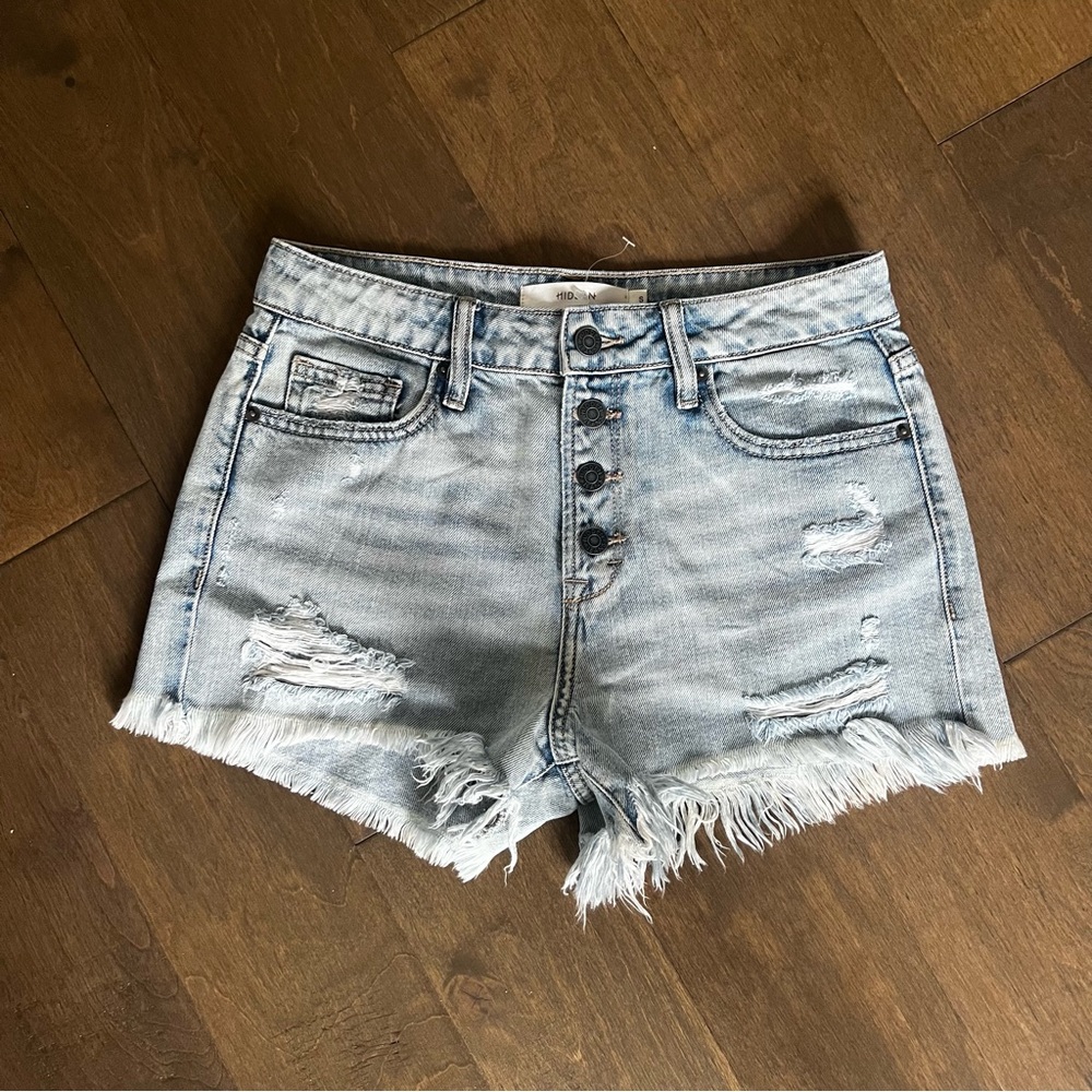 Hidden High-Waisted Denim Shorts